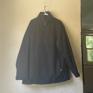 Large weatherproof double zip jacket